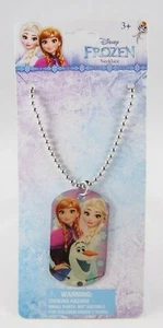 Disney Frozen Princesa Elsa Anna Snowman Olaf Collar Cadena con Cuentas Dogtag - Imagen 1 de 8