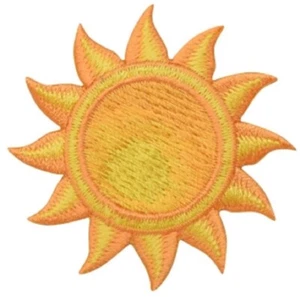 Sun Applique Patch - Star Solar System Space Embroidered Badge 1-7/8" (Iron On) - Picture 1 of 1