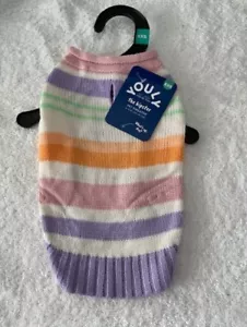 Youly Pet Dog Sweater White, Purple, Pink Orange, Green XXS NWT - Picture 1 of 3
