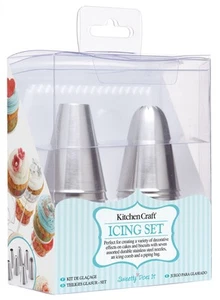 KitchenCraft Sweetly Does It 9 Piece Reusable Piping Bag and Nozzles Set - Picture 1 of 19