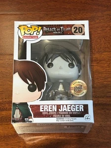Eren Jaeger Funko Pop Attack on Titan Black and White Bait Exclusive #20 - Picture 1 of 6