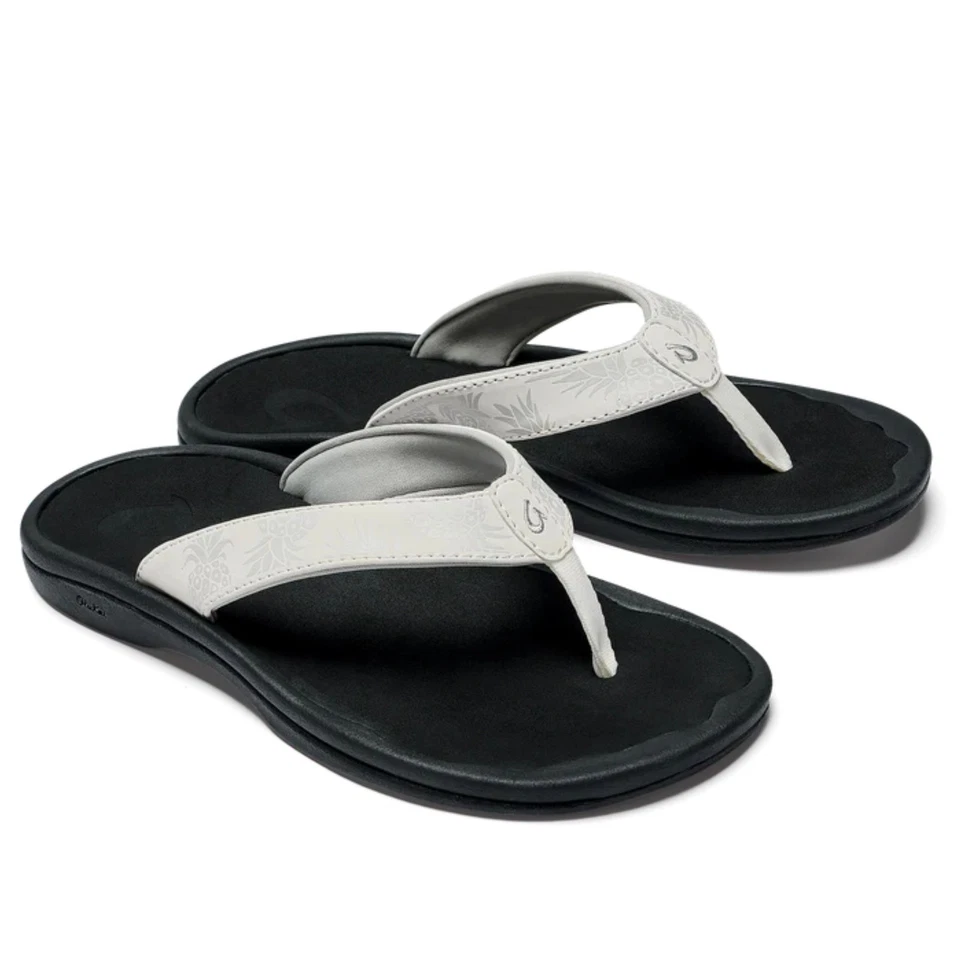 Женские шлепанцы Olukai 'Ohana, ярко-белые/Hua, W8 - Изображение 1 из 4