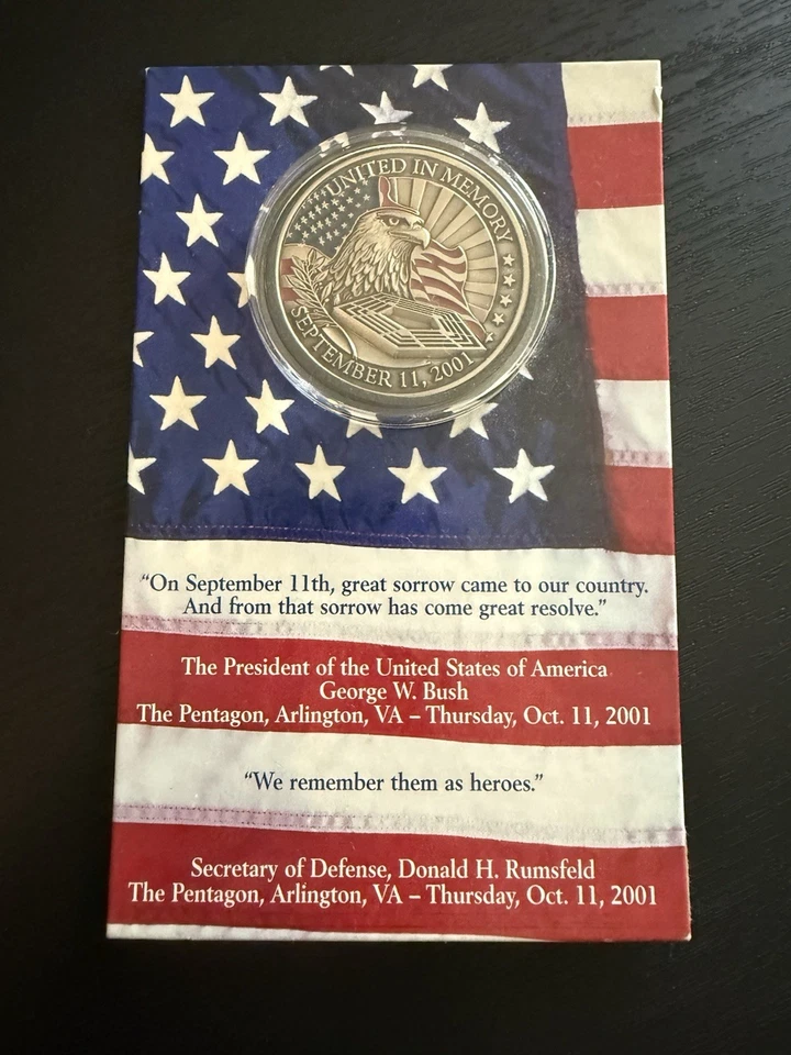 9/11 Memorial Coin Bureau of Engraving & Printing Original Packaging Mint - Image 1 of 2