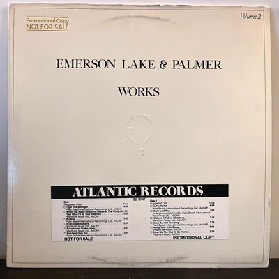 EMERSON LAKE & PALMER - Works Volume 2 (1977 Promo) - 12" Vinyl Record LP - EX - Image 1 of 3