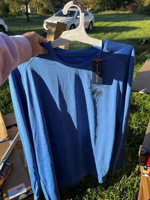 Camisa de natación de pesca XL para hombre Margaritaville manga larga, UPF, azul palacio Foto 1 de 3