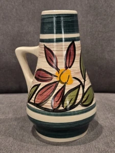 Jarrón de cerámica vintage Bay Keramik 270-11 Fat Lava con mango estampado Alemania Occidental - Imagen 1 de 7