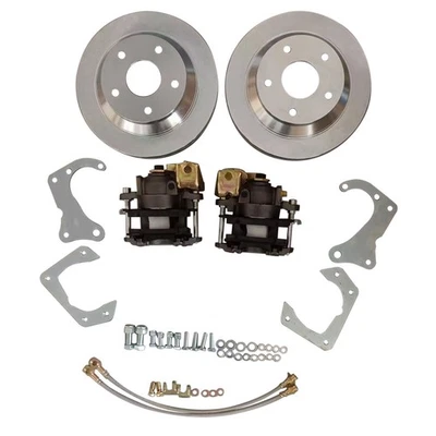 Juego de discos de freno trasero para GM 7,5 pulgadas 10 pernos kit de freno trasero atornillable con freno eléctrico Foto 1 de 4