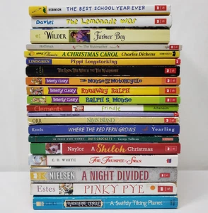 5th Grade Chapter Books For Kids Lot of 20 Classics Homeschool Teacher Classroom - Picture 1 of 11