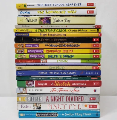 5th Grade Chapter Books For Kids Lot of 20 Classics Homeschool Teacher Classroom - Image 1 of 4