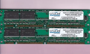 128MB 2x64MB PC-100 Crucial Micron CT8M64S4D8E.4T PC100 3.3V SDR Ram Memory Kit - Picture 1 of 4