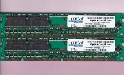 128MB 2x64MB PC-100 Crucial Micron CT8M64S4D8E.4T PC100 3.3V SDR Ram Memory Kit - Image 1 of 4