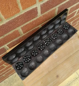 Antiguo Juego BAO Mancala Vintage Caja Madera Rinoceronte Africano Tallado 40 Cms - Imagen 1 de 20