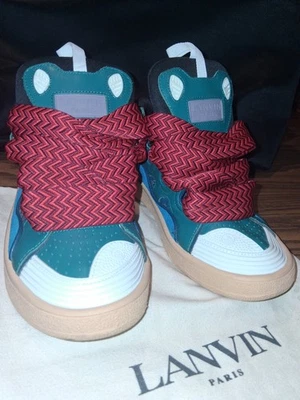 Lanvin sneakers unisex. Features striking red and teal design. - Image 1 of 4