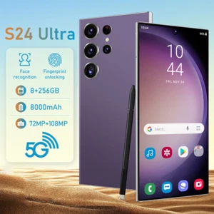 New S24 Ultra Unlocked 256GB Smartphone 5G Android 8000mAh Dual SIM Mobile 2025 - Picture 1 of 33