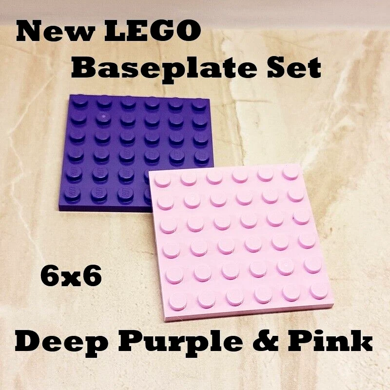 Nuevo LEGO Base Placa de Construcción PLACA BASE Set Púrpura Profundo Rosa Claro 6x6 Dormitorio Foto 1 de 1