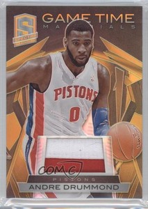 2013-14 Panini Spectra Game Time Materials Gold Prime /10 Andre Drummond #1