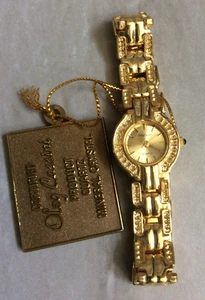 Reloj para mujer Oleg Cassini esfera dorada redonda con correa dorada ¡NUEVO VINTAGE! - Imagen 1 de 2