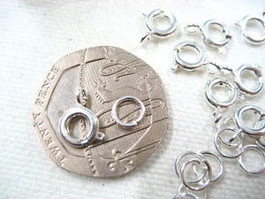 bolsa de collar pulsera plata cierres redondos anillos de salto juego sujetador cierre gancho - Imagen 1 de 1