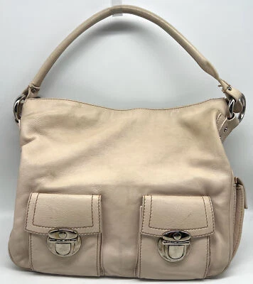 Marc Jacobs beige/off white blake leather Zip top hobo shoulder bag - Image 1 of 4