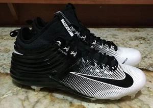 NIKE Lunar Trout 2 Black White Baseball Metal Spikes Cleats Mens Sz 9 11 13.5 - Picture 1 of 6