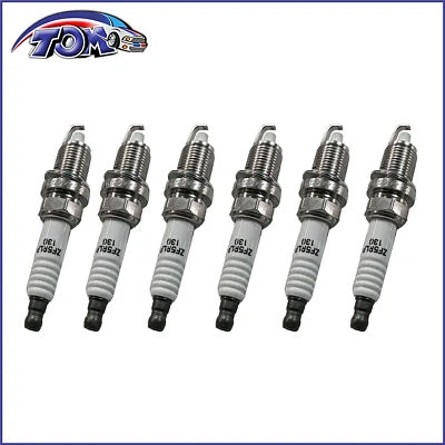 6 个火花塞适用于克莱斯勒 300 300 米道奇复仇者普利茅斯 ZFR5LP13G — 第 1/4 张图片