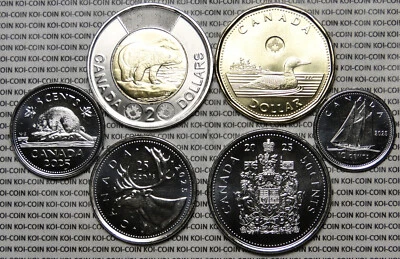 BU Canada 2025 first strike Charles III 6 coin set $2 $1 50c 25c 10c 5c - Image 1 of 2