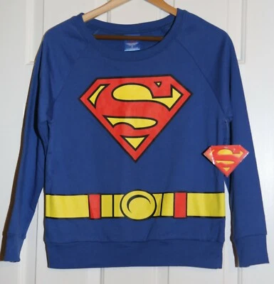 Sudadera Superman Azul Gráfico Camisa para Niños Manga Larga Niños Mediana M (s16) Nueva con Etiquetas Foto 1 de 3