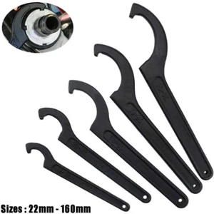 Carbon Steel Crescent Hook Head Round Nut Spanner C Shape Wrench Tool Hand Tool - Picture 1 of 29