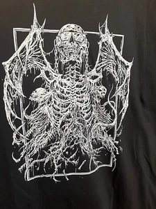 Mosh Pit Death Black Metal V-Neck T-Shirt Skulls Hard Rock Slam Adult 2XL NWOT - Picture 1 of 6