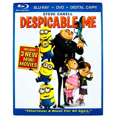 Despicable Me (2010) - Blu-Ray DVD Digital - Steve Carell Animation Comedy Movie - Image 1 of 4