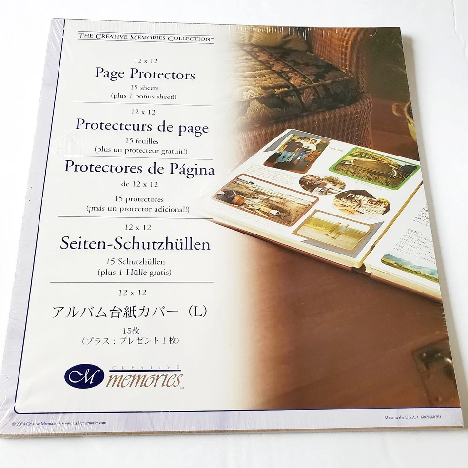 Creative Memories 12 x 12 Page Protectors 2004 Scrapbook Albums NEW 15 Sheets - Image 1 of 1