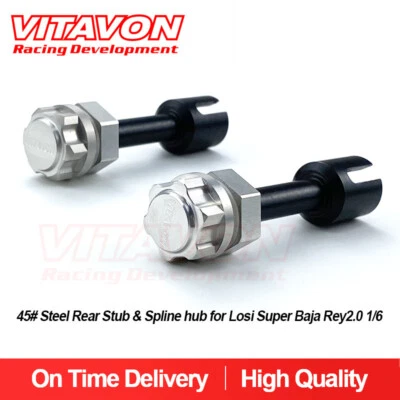 Vitavon SBR 2.0 45# Steel Rear Stub & Spline hub for Super Baja Rey2.0  1/6 - Image 1 of 4