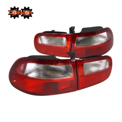 Luces traseras transparentes rojas para Honda Civic EG Hatchbach 92-95 3 puertas Si estilo OE Foto 1 de 3