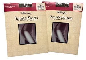 2 Pair Worthington Sensible Sheers Control Top Pantyhose Queen Tall Taupe - Picture 1 of 5