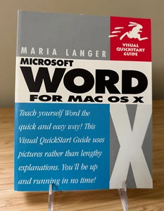 Langer 2002 Microsoft Wor for Mac OS X Softcover EC++ Like New - Picture 1 of 2