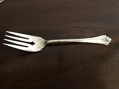 Oneida Community FLAUTA REAL Plateado HORQUILLA DE CARNE SERVIDOR Comunidad Betty Crocke Foto 1 de 4