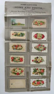 Promo display 12 chromo Trade Cards Sample Page c. 1880's Publisher merchant - Picture 1 of 8