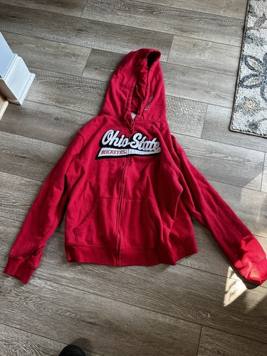 VETEMENTS Felpa con cappuccio autentica Ohio State Varsity abbigliamento a bocca rossa da uomo 2XL ottime condizioni