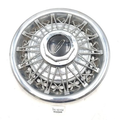 Tapacubos de radios de rueda de alambre Lincoln 1982-91 Continental Town Car OEM 14" Foto 1 de 4