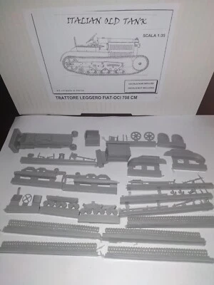Italian Old Tank Resin Kit 1/35 Fiat Oci 708 CM replica Criel Model - Immagine 1 di 4
