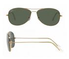 NEW AUTHENTIC RAY-BAN/RB3362-001-59mm/COCKPIT-GOLD FRAME AVIATOR W/ GREEN LENSES