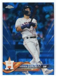 2018 Topps Chrome Sapphire Marwin Gonzalez Houston Astros #215 - Picture 1 of 2