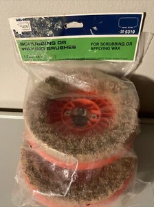 sears scrubbing waxing brushes 1 pair  14 Inches 205319 (Box H) - Picture 1 of 8