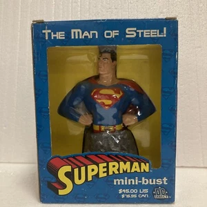 2003 DC Direct Superman Man of Steel 5.5" Cold Cast Porcelain Mini-Bust New MIB - Picture 1 of 9