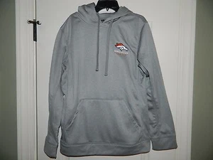 Denver Broncos Gray Sweatshirt Hooded Size Small-NWT - Picture 1 of 3