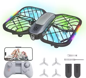 Drones for Kids 8-12, RC Drone with 720P HD FPV Camera,5 Lighting Modes/2 Batter - Picture 1 of 12