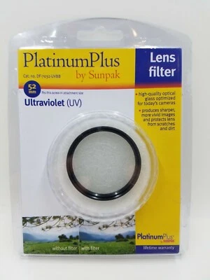 SUNPAK 52mm UV ULTRA VIOLET  OPTICAL GLASS FILTER - Image 1 of 2