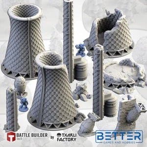Nuclear Plant, Fantasy, Sci-Fi Grimdark wargames terrain. RPG, D&D - Picture 1 of 26