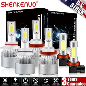 For Toyota Highlander 2014-2019 LED Headlight Bulbs Hi/Lo +  Fog Light Combo Kit - Picture 1 of 12