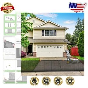 Reflective Driveway Guard for Kids - Durable 36' Wide Net with Reliable Support - Picture 1 of 9